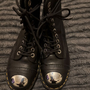 Women's Dr. Martens Black BXB Luxor steel toe Lace Up Boots Size 6 uk 4